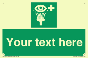 Custom Eye Wash Station Sign